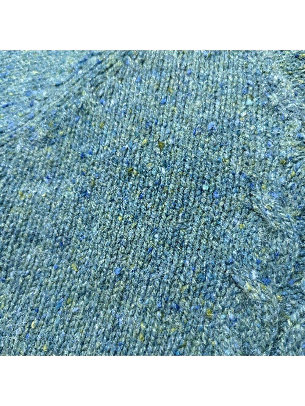 Vintage LL Bean Mohair Lambswool Blend Aqua Pullover Sweater Thick Knit Women XS - Picture 5 of 8